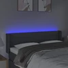 Galvūgalis su LED, tamsiai pilkas, 147x16x78/88cm, audinys