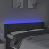 Galvūgalis su LED, tamsiai pilkas, 147x16x78/88cm, audinys