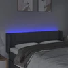 Galvūgalis su LED, tamsiai pilkas, 147x16x78/88cm, audinys