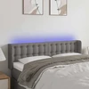 Galvūgalis su LED, tamsiai pilkas, 147x16x78/88cm, audinys