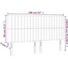 Galvūgalis su LED, tamsiai pilkas, 160x5x118/128cm, audinys