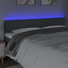 Galvūgalis su LED, tamsiai pilkas, 160x5x78/88cm, audinys