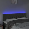 Galvūgalis su LED, tamsiai pilkas, 160x7x78/88cm, aksomas