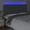 Galvūgalis su LED, tamsiai pilkas, 180x5x118/128cm, audinys