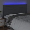Galvūgalis su LED, tamsiai pilkas, 180x5x118/128cm, audinys