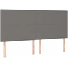 Galvūgalis su LED, tamsiai pilkas, 180x5x118/128cm, audinys