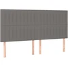 Galvūgalis su LED, tamsiai pilkas, 200x5x118/128cm, audinys