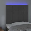 Galvūgalis su LED, tamsiai pilkas, 80x5x118/128cm, aksomas