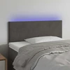Galvūgalis su LED, tamsiai pilkas, 80x5x78/88cm, aksomas