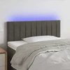 Galvūgalis su LED, tamsiai pilkas, 80x5x78/88cm, aksomas