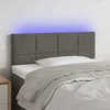 Galvūgalis su LED, tamsiai pilkas, 80x5x78/88cm, aksomas