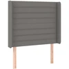 Galvūgalis su LED, tamsiai pilkas, 83x16x118/128cm, audinys