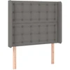 Galvūgalis su LED, tamsiai pilkas, 83x16x118/128cm, audinys
