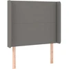 Galvūgalis su LED, tamsiai pilkas, 83x16x118/128cm, audinys