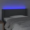 Galvūgalis su LED, tamsiai pilkas, 83x16x78/88cm, audinys