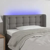 Galvūgalis su LED, tamsiai pilkas, 83x16x78/88cm, audinys