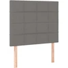 Galvūgalis su LED, tamsiai pilkas, 90x5x118/128cm, audinys