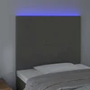 Galvūgalis su LED, tamsiai pilkas, 90x5x118/128cm, aksomas