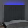 Galvūgalis su LED, tamsiai pilkas, 90x5x118/128cm, audinys