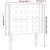 Galvūgalis su LED, tamsiai pilkas, 93x16x118/128cm, audinys
