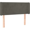 Galvūgalis su LED, tamsiai pilkas, 93x16x78/88cm, aksomas