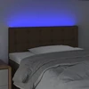 Galvūgalis su LED, tamsiai rudos spalvos, 80x5x78/88cm, audinys