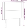 Galvūgalis su LED, tamsiai žalias, 83x16x118/128cm, aksomas