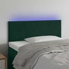 Galvūgalis su LED, tamsiai žalias, 90x5x78/88cm,aksomas