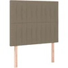 Galvūgalis su LED, taupe spalvos, 100x5x118/128cm, audinys