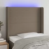 Galvūgalis su LED, taupe spalvos, 103x16x118/128cm, audinys