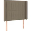 Galvūgalis su LED, taupe spalvos, 103x16x118/128cm, audinys