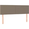 Galvūgalis su LED, taupe spalvos, 144x5x78/88cm, audinys