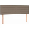 Galvūgalis su LED, taupe spalvos, 144x5x78/88cm, audinys
