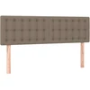 Galvūgalis su LED, taupe spalvos, 144x5x78/88cm, audinys