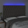 Galvūgalis su LED, taupe spalvos, 144x7x118/128cm, audinys