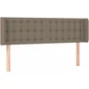 Galvūgalis su LED, taupe spalvos, 147x16x78/88cm, audinys