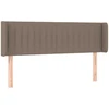 Galvūgalis su LED, taupe spalvos, 147x16x78/88cm, audinys