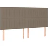 Galvūgalis su LED, taupe spalvos, 160x5x118/128cm, audinys