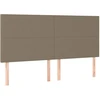 Galvūgalis su LED, taupe spalvos, 160x5x118/128cm, audinys