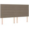 Galvūgalis su LED, taupe spalvos, 180x5x118/128cm, audinys