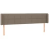 Galvūgalis su LED, taupe spalvos, 183x16x78/88cm, audinys