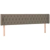 Galvūgalis su LED, taupe spalvos, 203x16x78/88cm, audinys