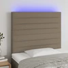Galvūgalis su LED, taupe spalvos, 80x5x118/128cm, audinys