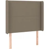 Galvūgalis su LED, taupe spalvos, 83x16x118/128cm, audinys