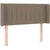 Galvūgalis su LED, taupe spalvos, 83x16x78/88cm, audinys