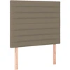 Galvūgalis su LED, taupe spalvos, 90x5x118/128cm, audinys