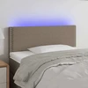 Galvūgalis su LED, taupe spalvos, 90x5x78/88cm, audinys