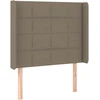 Galvūgalis su LED, taupe spalvos, 93x16x118/128cm, audinys