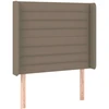 Galvūgalis su LED, taupe spalvos, 93x16x118/128cm, audinys