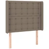 Galvūgalis su LED, taupe spalvos, 93x16x118/128cm, audinys